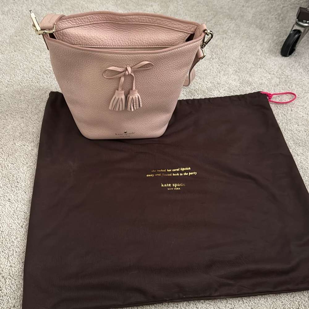 Pink Kate Spade bucket bag